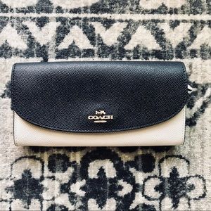 Coach Wallet Colorblock Midnight Blue / White BNWT
